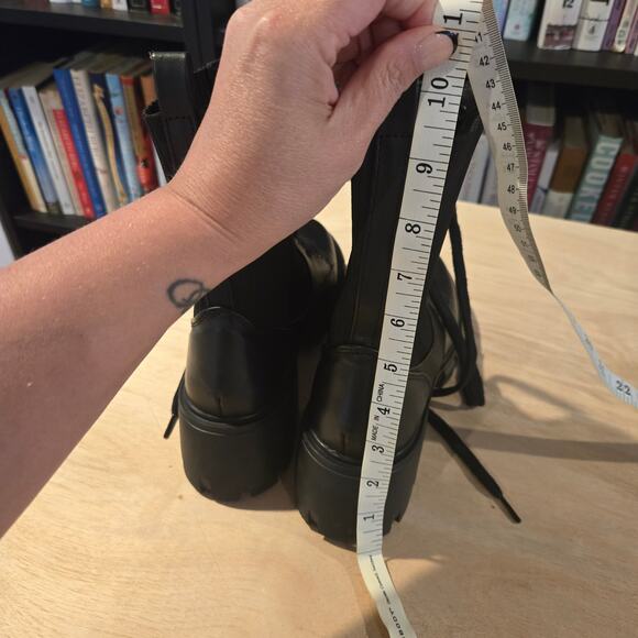 Steve Madden Women's Hunt sz 8 Stretch Combat Boot Chunky heel - Picture 6 of 8